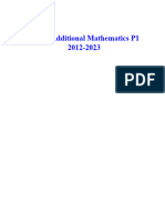 CSEC Additional Mathematics P1 Booklet 2012-2023