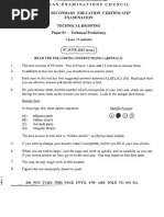 Csec Technical Drawing June 2019 Paper 1