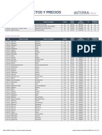 Lista de Precios Product Price List