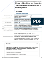 Examen - (APEB1-15%) Problema 1 - Identifique Los Elementos Claves Que Componen La Biodiversidad de América Latina y Su Problemática General