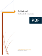 Clasificación de Instrumentos