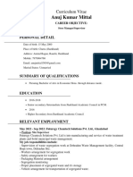 Anuj Kumar Mittal Resume