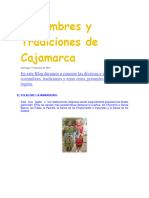 Costumbres y Tradiciones de Cajamarca