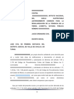 Escrito de Demanda Anulación de Escritura 1