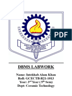 Labwork DBMS