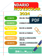 Calendario - Civico Escolar-Mayo - 2024