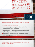 Unit 2. Basic Concept of Assessment in Education Unit 2