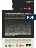 Ativismos Digitais e Geração Cidadã de Dados em Territórios Periféricos