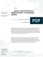 Analyse Calorimétrique Différentielle À Balayage (DSC) : Réf.: P1205 V1