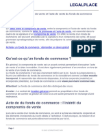 Délai Entre Le Compromis de Vente Et Lacte de Vente Du Fonds de Commerce