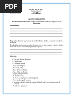 Práctica de Laboratorio No. 2 Qué Nutrimentos Contienen Algunos de Los Alimentos