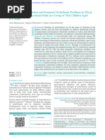 Etiology of Malocclusion and Dominant Orthodontic