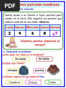 Ficha Completamos Patrones Numéricos