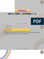 Lesson 2 - UNIT 6 JOBS - LISTENING 1,2