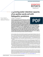 Improving Water Retention Capacity of An Aeolian Sandy Soil With Feldspathic Sandstone