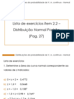 Exercícios - Distribuição Normal e Testes Paramétricos