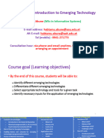 Road Map and Chapter 1 Introduction To Emerging Technologies Autosaved