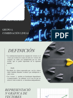 Álgebra Lineal Combinación Lineal