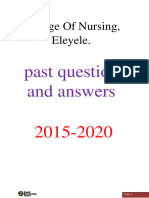 College of Nursing, ELEYELE Past Question and Answers