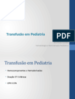 Transfusï¿ o em Pediatria Indicaï¿ Ï¿ Es e Reaï¿ Ï¿ Es Transfusionais