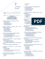 Midterm Exam Irrigation and Water Management