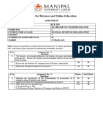 Assignment - DCM1104 - Business Organisation - Set 1 and 2 - Feb 2024