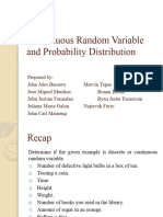 Group 2 Continuous Random Variable