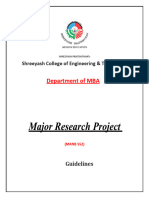 Major Project Guidelines SIMSR