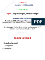 Maths 2 - L29 - Complex Integral, Contour Integral JIIT Noida