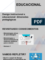 Semana 2 - Slides Videoaula - Design Instrucional e Educacional