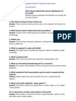 Geography Chapter 2&3 Important Questions