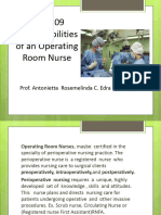 NCM 109 Responsibilities of An Operating Room Nurse