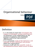 Organisational Behaviour - Introduction