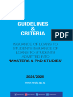 Guidelines and Criteria For Loans Issuance - Masters PHD 2024 2025