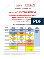 Programa XXV Encuentro Rifrem