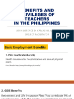 Benefits and Privileges of Teachers in The Philippines