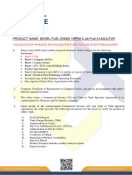 Transaction Procedure A1 and Diesel and Sulfur