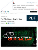 Pre-Trial Stage - Step by Step - LIVELAW