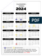 Calendário 2024 Crisma