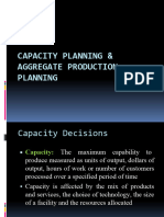 Capacity Planning & Aggregate Production Planning