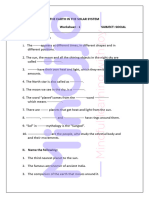 Grade6geo Earthinthesolarsystem Worksheet