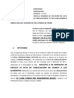 04 Ejecución de Acta de Conciliación de Alimentos