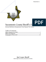 Sacramento County Sheriff's Office 2024 Military Equipment Use Report