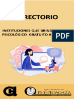 Directorio de Instituciones Que Brindan Apoyo Psicológico Gratuito A Distancia