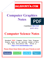 Computer Graphics Notes TutorialsDuniya