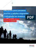 Educación para Personas Jóvenes y Adultas Migrantes y Refugiadas en América Latina