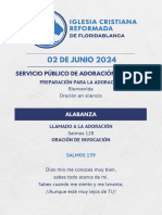 Servicio Público de Adoración - JUNIO 02 DE 2024