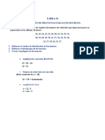 Tarea 03 - Distribución de Frecuencias para Datos Discretos y Continuos