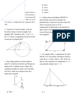 Lista Com 30 Exercícios - Geometria Plana