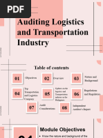 Auditing Logistics and Transportation Industry